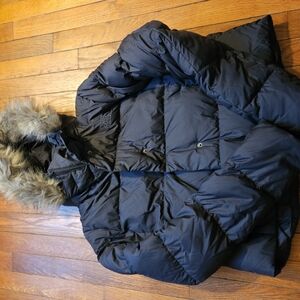 The North Face Black Puffer Jacket with Fur Hood